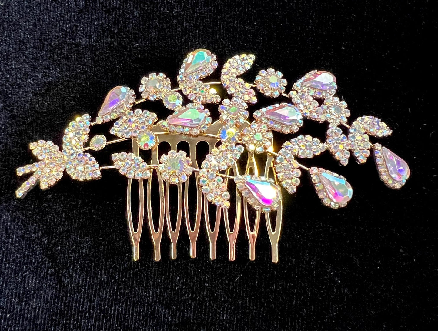 Calla Collection Hair Comb TR-41157 Secure Hold Elegant Rhinestone Hair Comb
