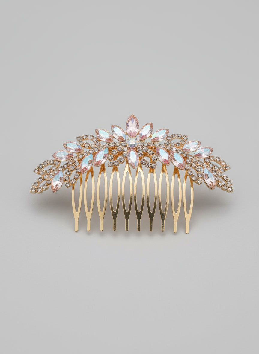 Calla Collection Hair Comb TR-41144 Luxurious Timeless Rhinestone Hair Comb