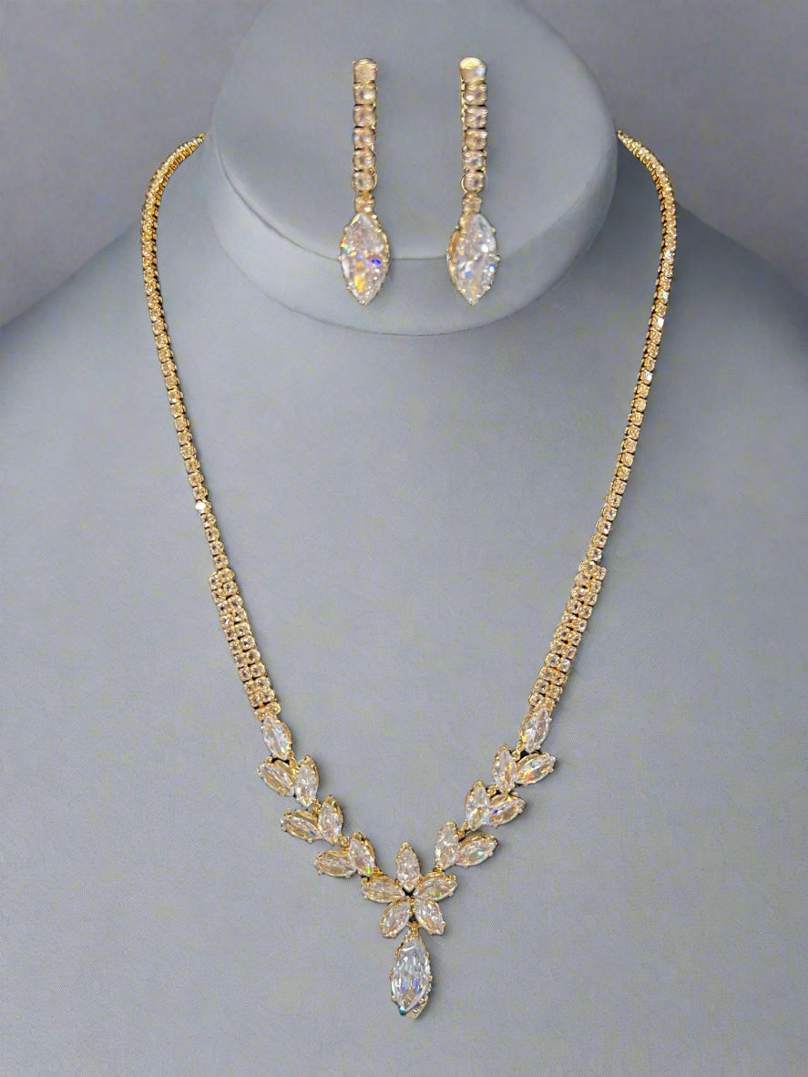 Calla Collection TR-22116 Royal Cubic Zirconia Luxury Necklace Set