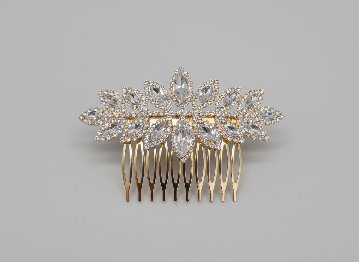 Calla Collection Hair Comb TR-40676 Elegant Sophisticated Rhinestone Hair Comb