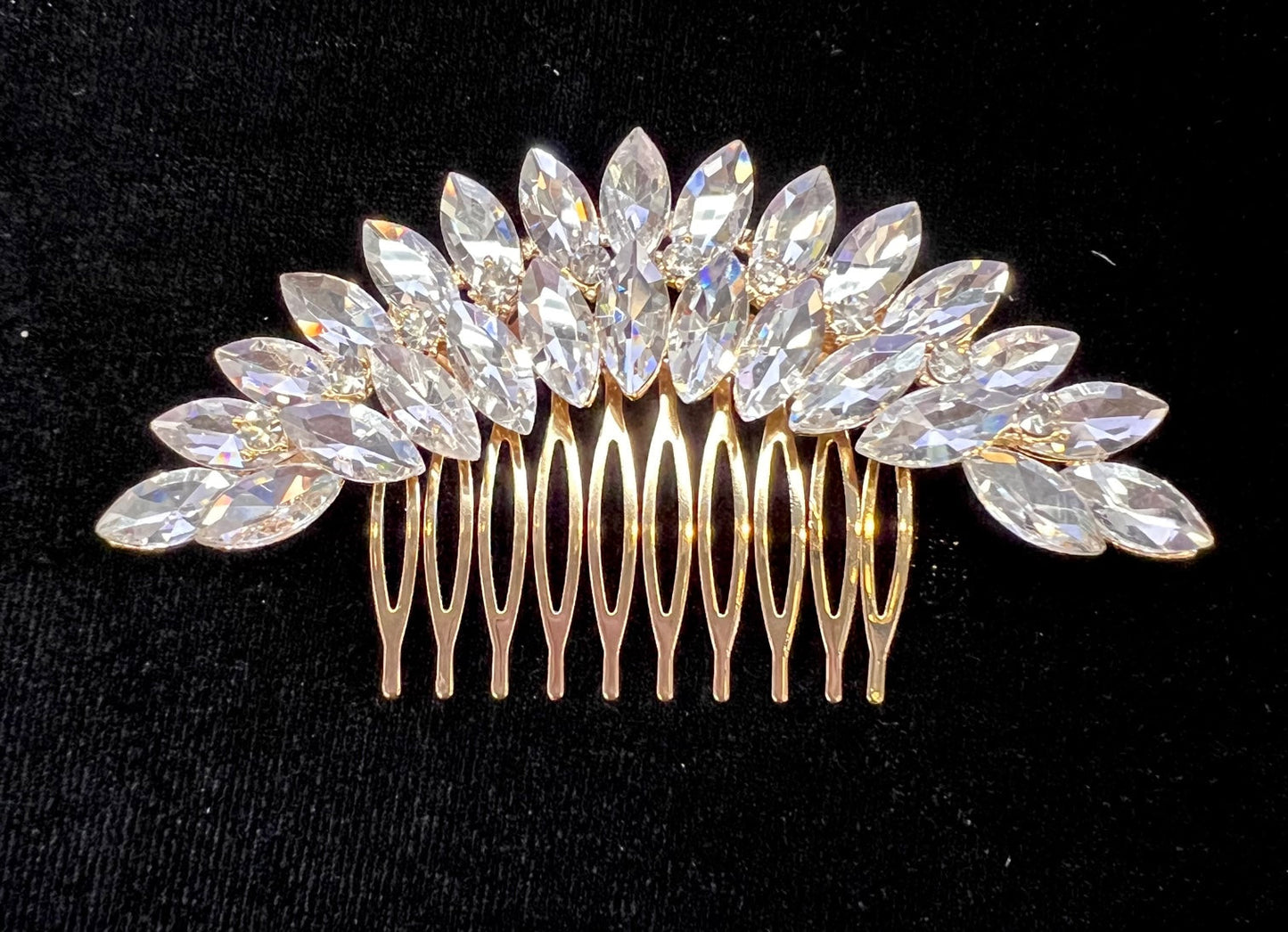 Calla Collection Hair Comb TR-41163 Intricate Luxury Cubic Zirconia CZ Hair Comb
