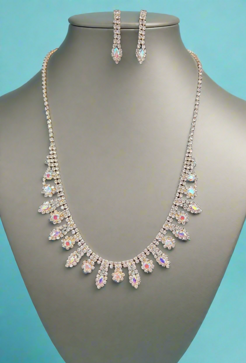 Calla Collection TR-22102 Sparkling Statement Rhinestone Necklace Set