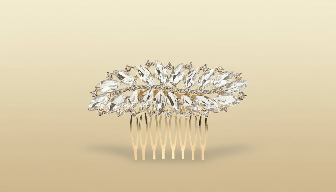 Calla Collection Hair Comb TR-41112 Flawless Polished Special Occasion Hair Comb