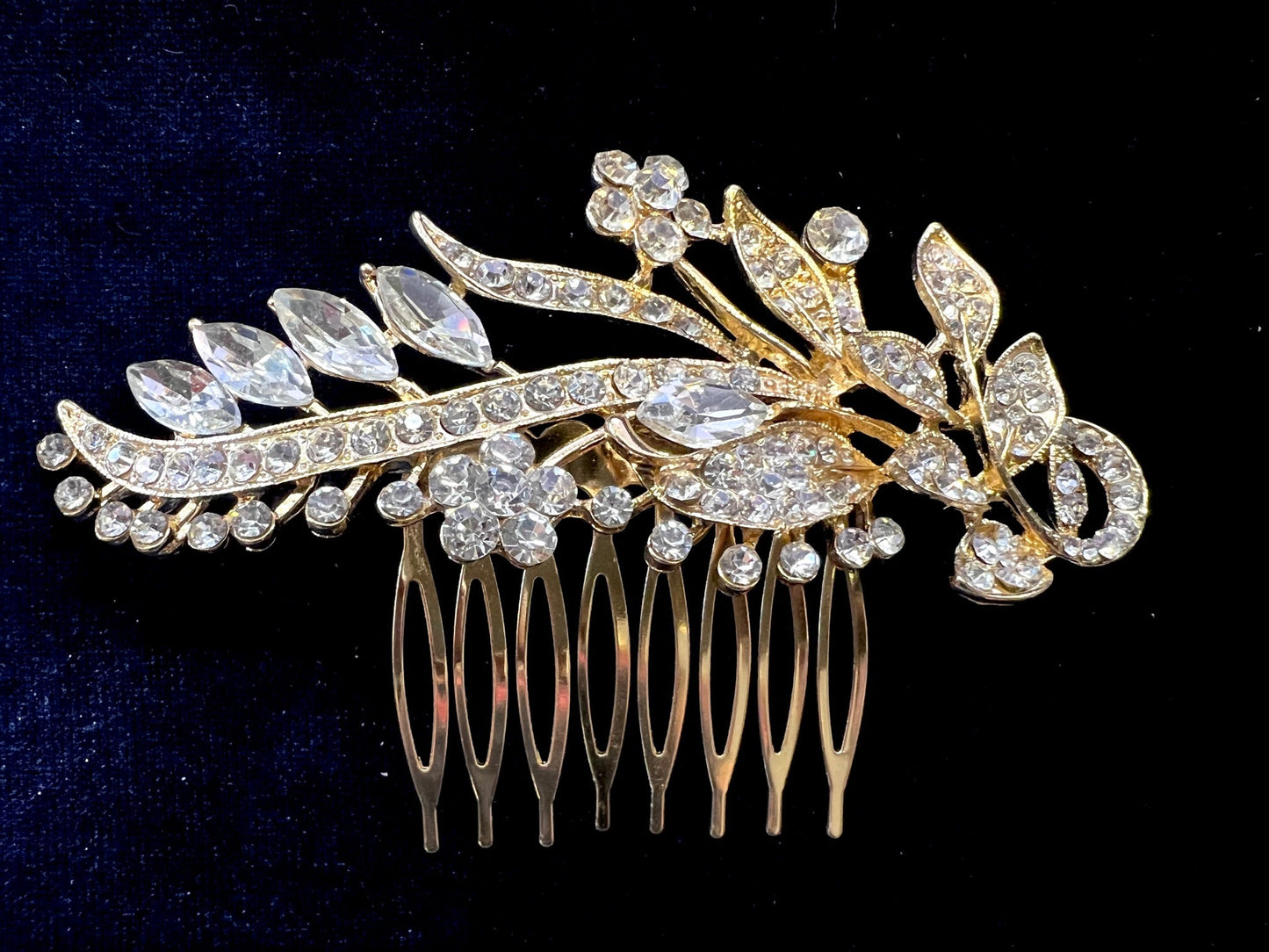 Calla Collection Hair Comb TR-40886 Sparkling Glamour Rhinestone Hair Comb