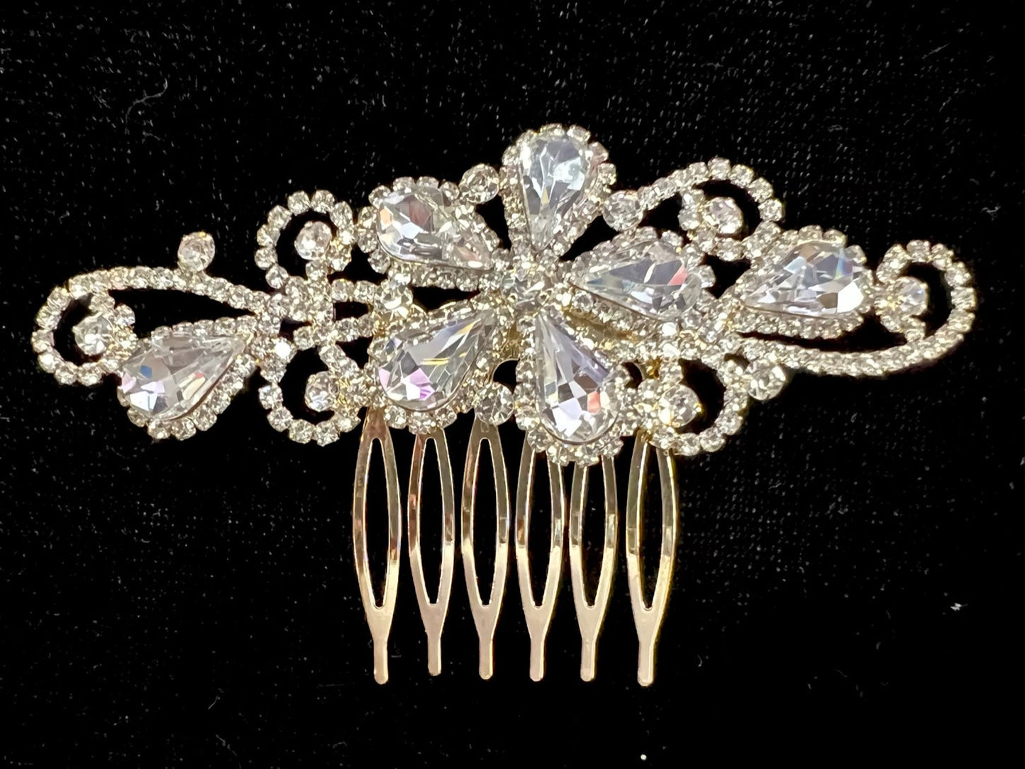 Calla Collection Hair Comb TR-40741 Sparkle and Shine Rhinestone Hair Comb