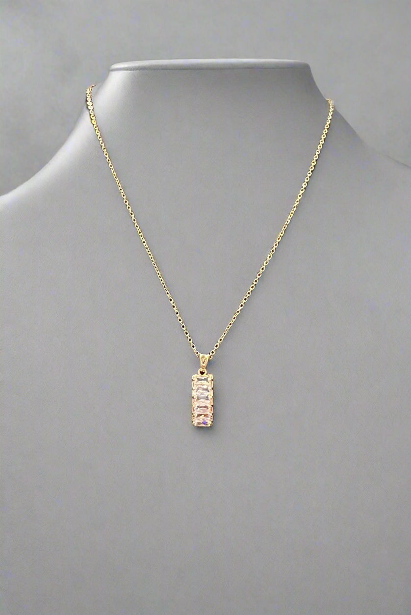 Calla Collection TR-22290 Elegant Cubic Zirconia Pendant Necklace Set