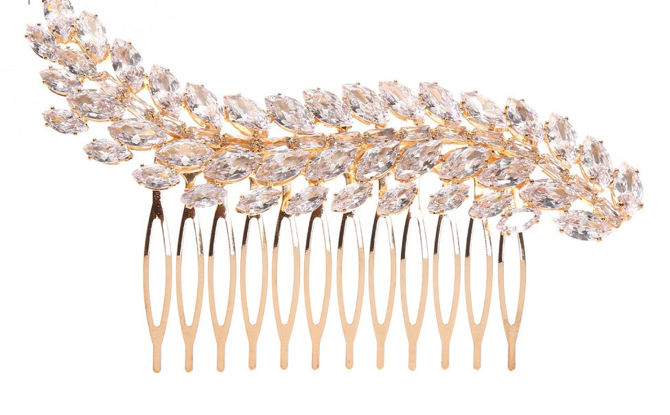 Calla Collection Hair Comb TR-41276 Exclusive Luxury Cubic Zirconia CZ Hair Comb