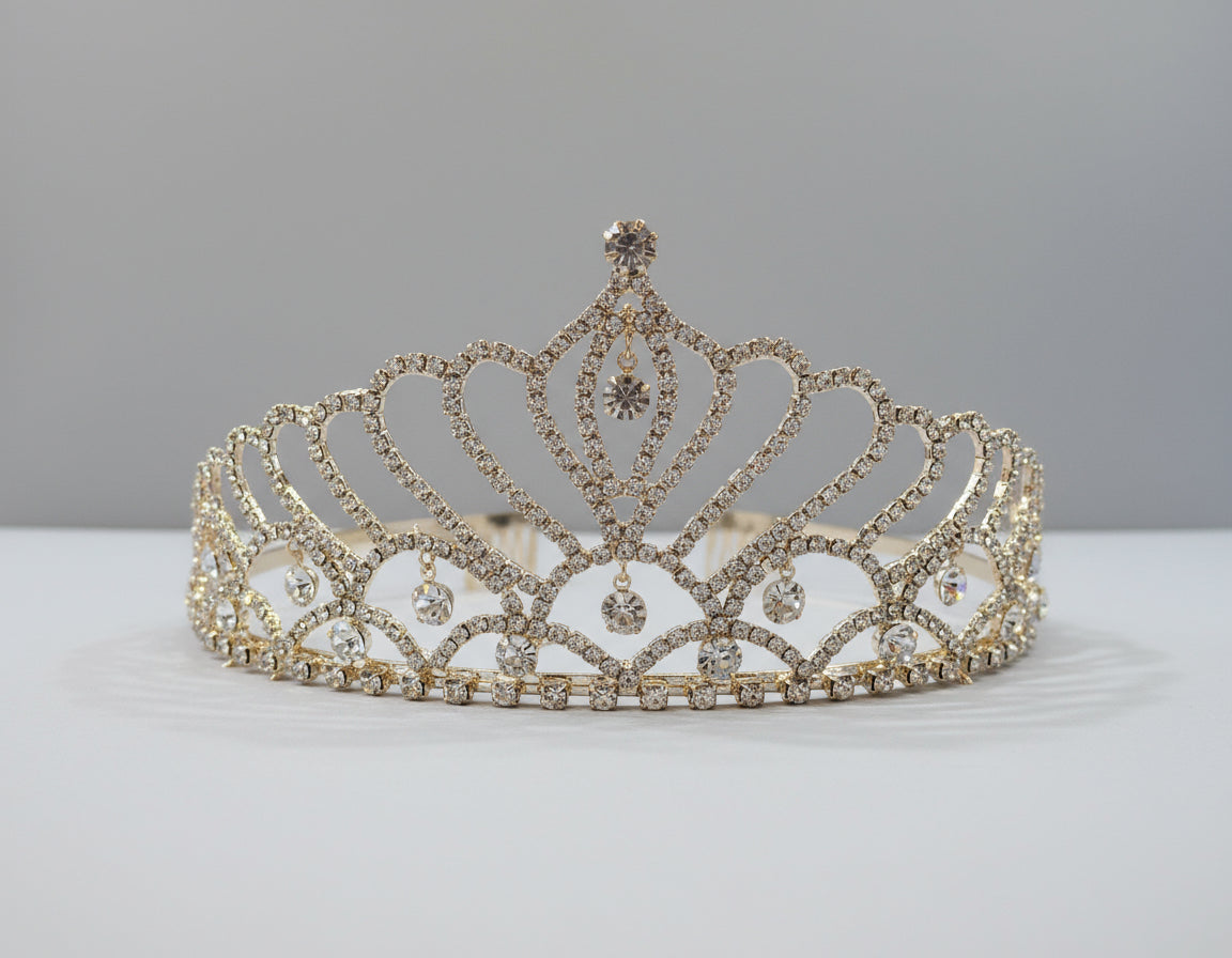 Calla Collection Tiara TR-898 Dainty Royalty Accent Crown
