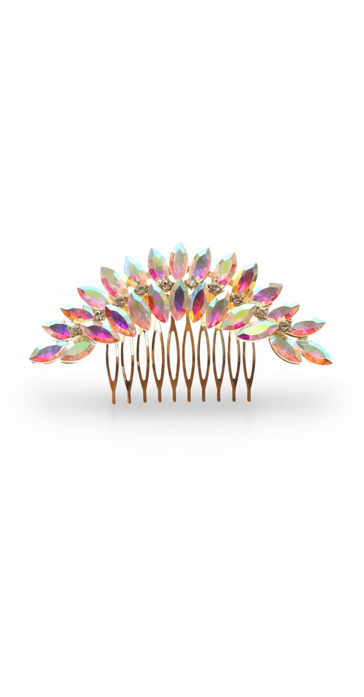 Calla Collection Hair Comb TR-41140 Elegant Special Occasion Rhinestone Hair Comb