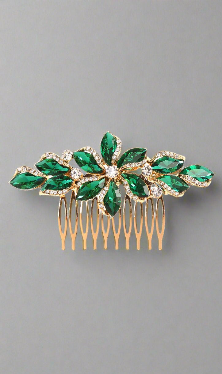 Calla Collection Hair Comb TR-41172 Premium Glamour Rhinestone Hair Comb