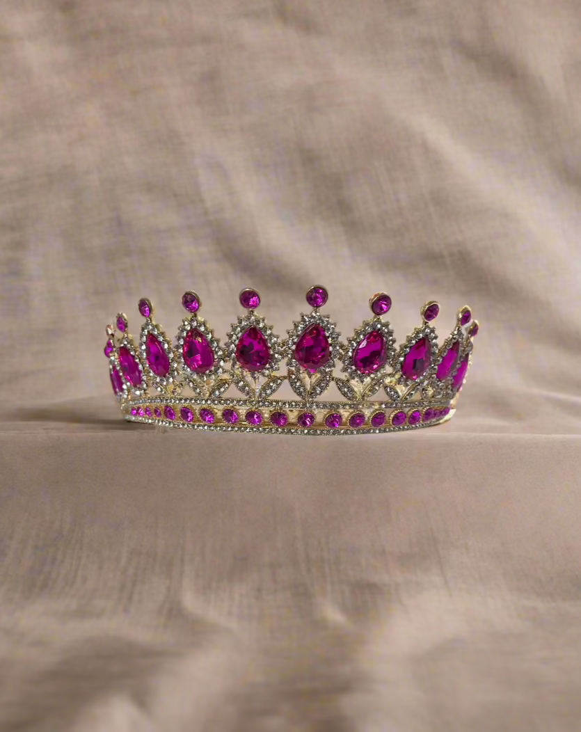 Calla Collection Tiara TR-879 Gorgeous Big Stones Statement Crown