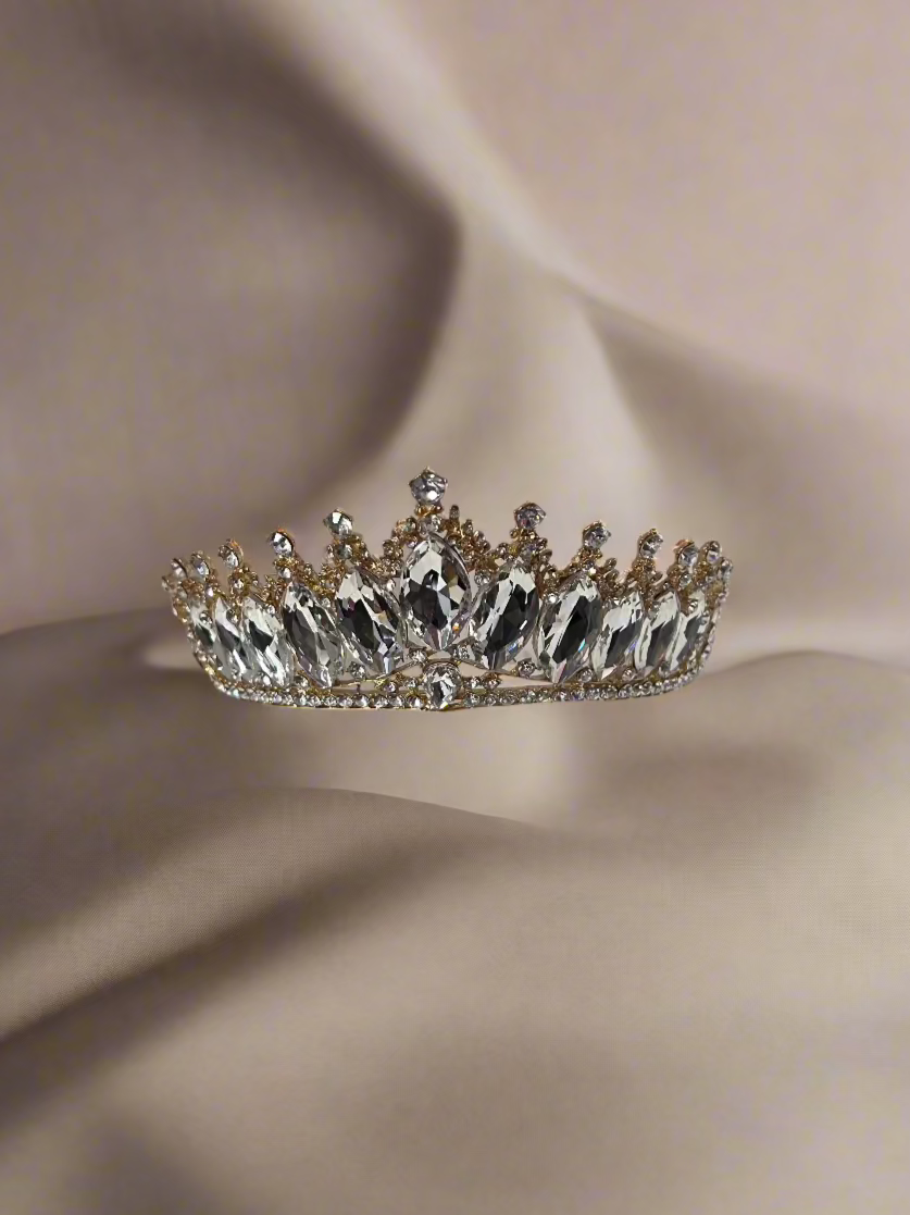 Calla Collection Crown TR-912 Large Dazzling Rhinestone Tiara