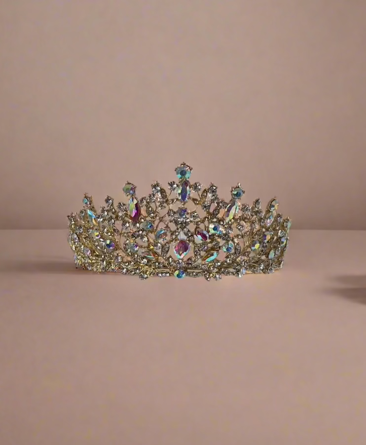 Elegant Calla Collection Tiara TR-41086 with refined design, featuring intricate details as a sophisticated headwear crown.