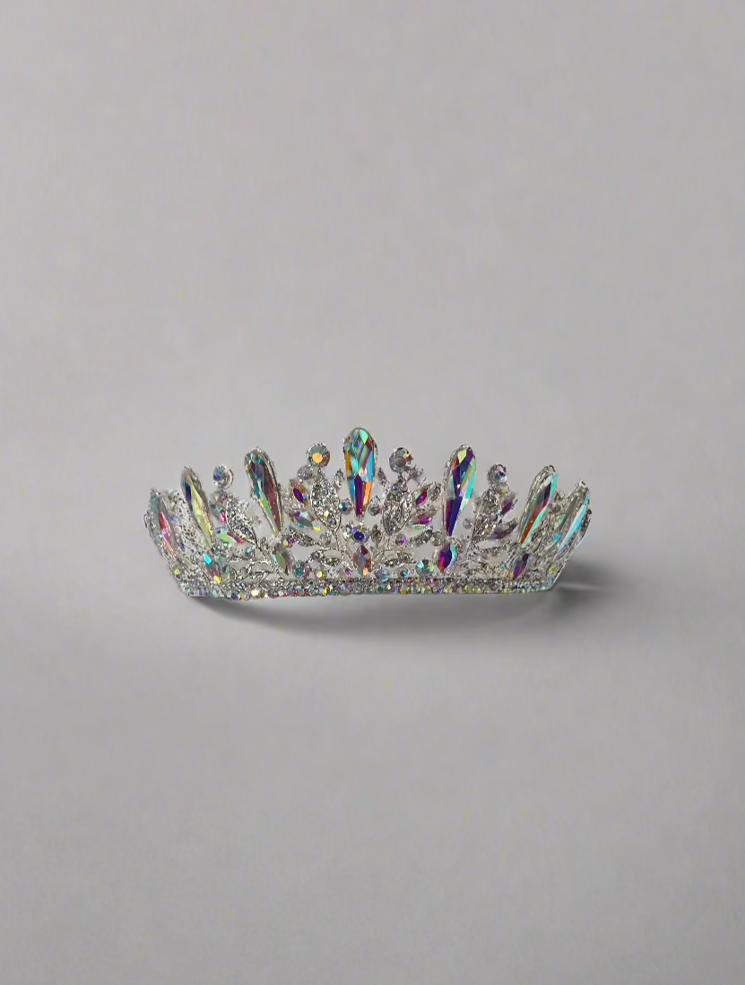 Calla Collection Tiara TR-41314 Shimmering Crystal Formal Crown