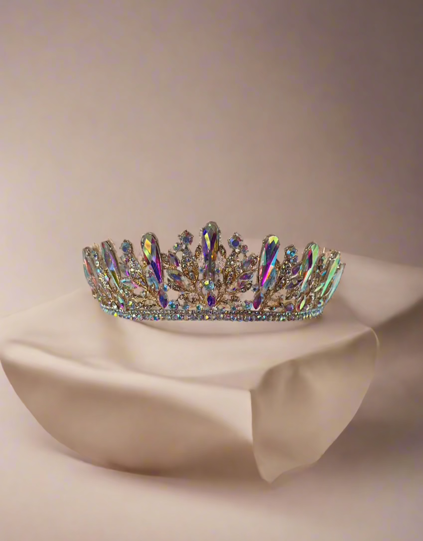 Calla Collection Tiara TR-41314 Shimmering Crystal Formal Crown