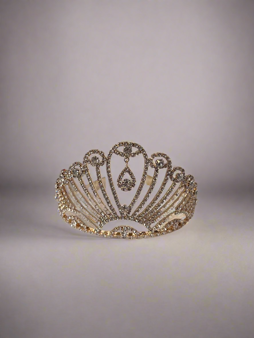 Calla Collection Tiara TR-907 Intricate Glamour Rhinestone Crown