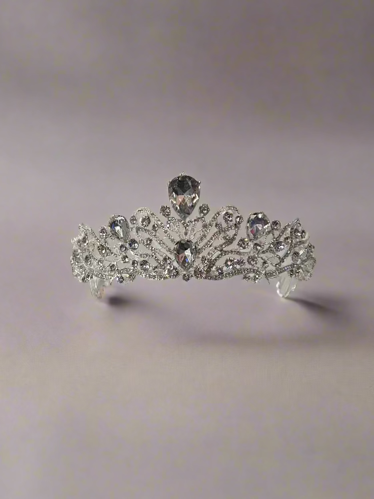 Calla Collection Tiara TR-41037 Luxury Big Center Stone Crown