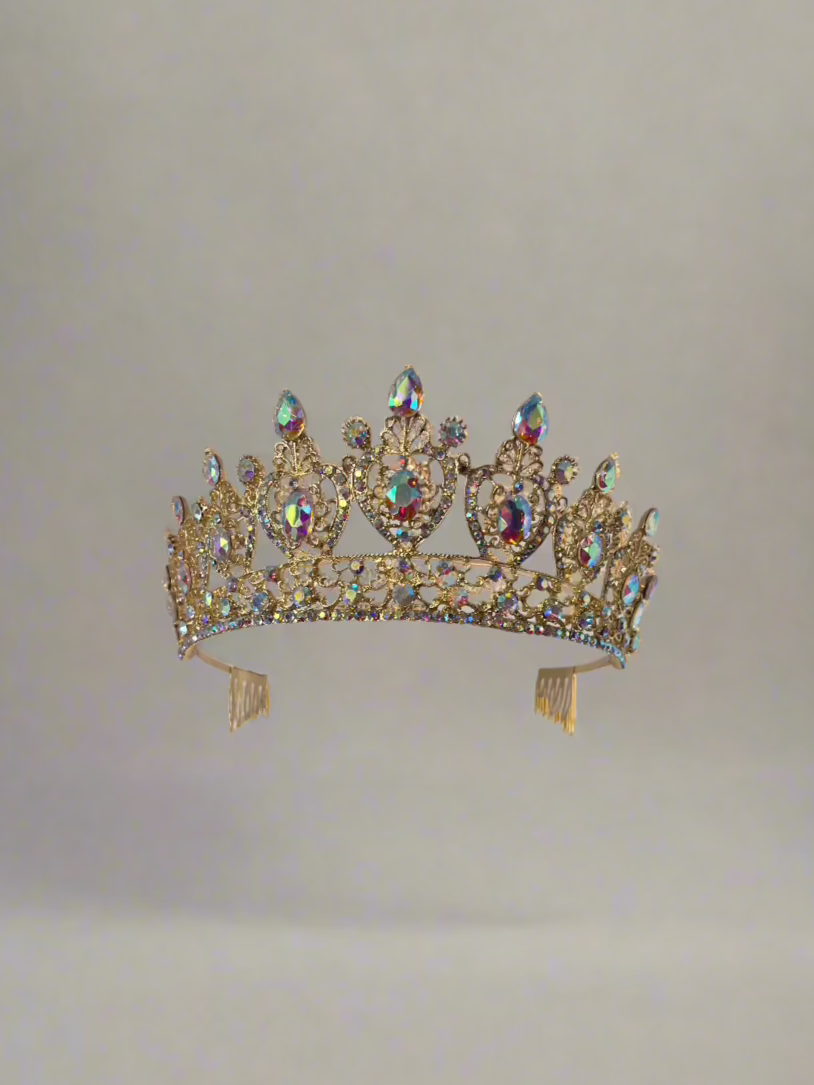 Calla Collection Tiara TR-40568 Luxurious Sparking Jewel Crown