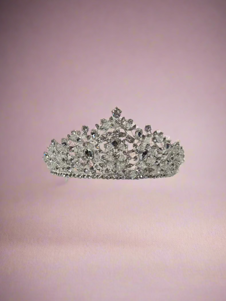 Calla Collection Tiara TR-41083 Elegant Big Rhinestone Crown