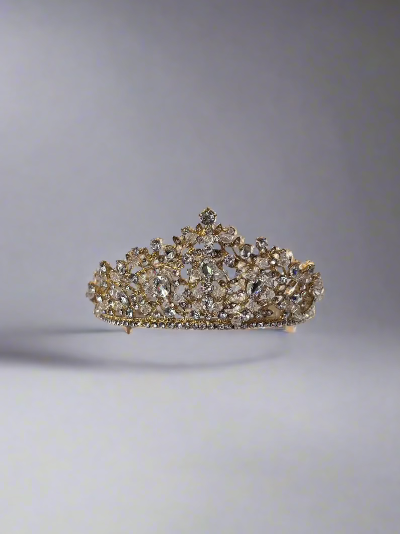 Calla Collection Tiara TR-41083 Elegant Big Rhinestone Crown
