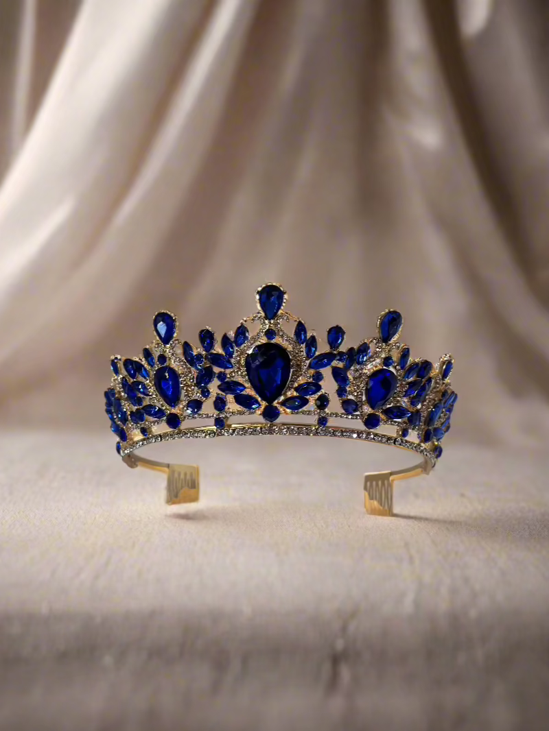 Calla Collection Tiara TR-40987 Regal Intricate Detail Crown