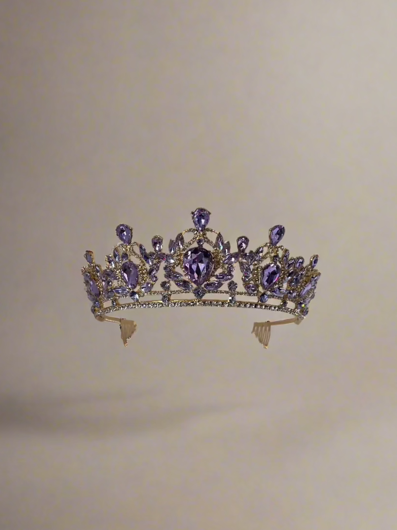 Calla Collection Tiara TR-40987 Regal Intricate Detail Crown