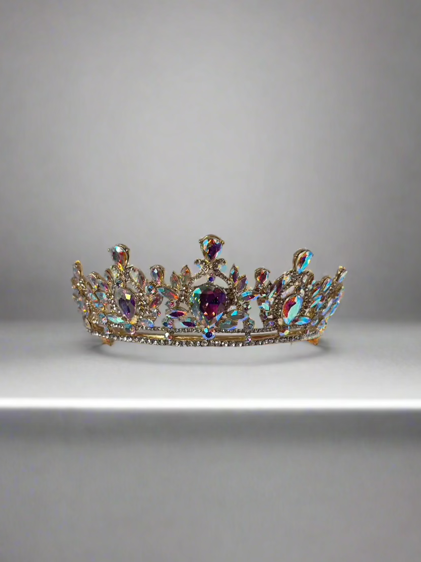 Calla Collection Tiara TR-40987 Regal Intricate Detail Crown