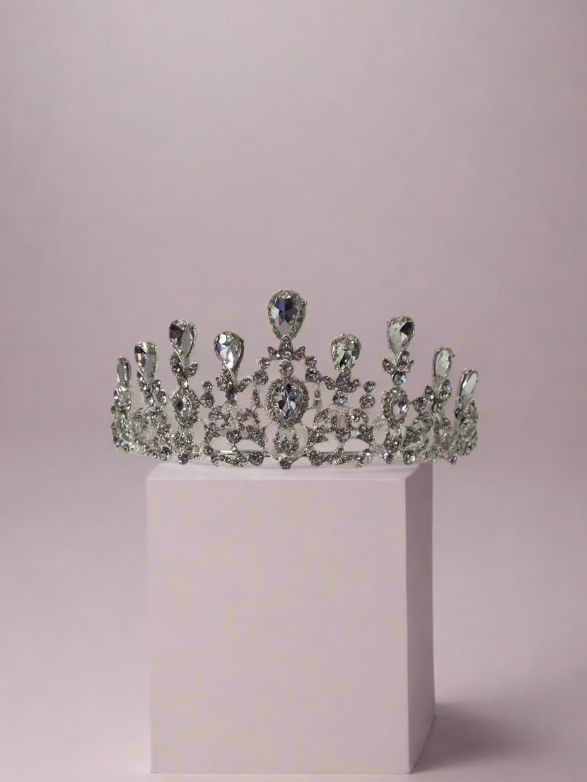 Calla Collection Tiara TR-40990 Sparkle Pageant Rhinestone Crown