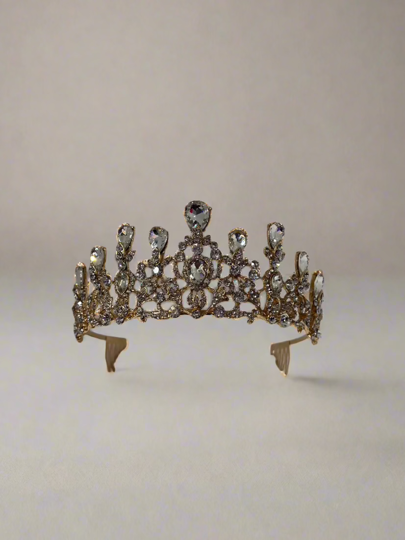 Calla Collection Tiara TR-40990 Sparkle Pageant Rhinestone Crown