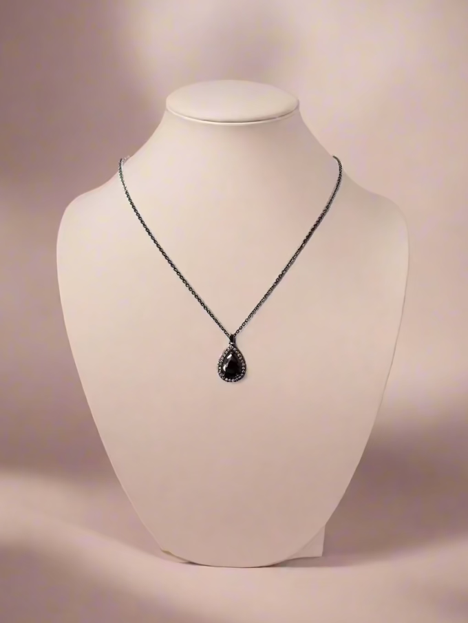 Calla Collection TR-20754 Teardrop Cubic Zirconia Pendant Necklace Set
