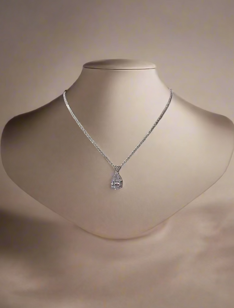 Calla Collection TR-22242 Sophisticated Cubic Zirconia Pendant Necklace Set