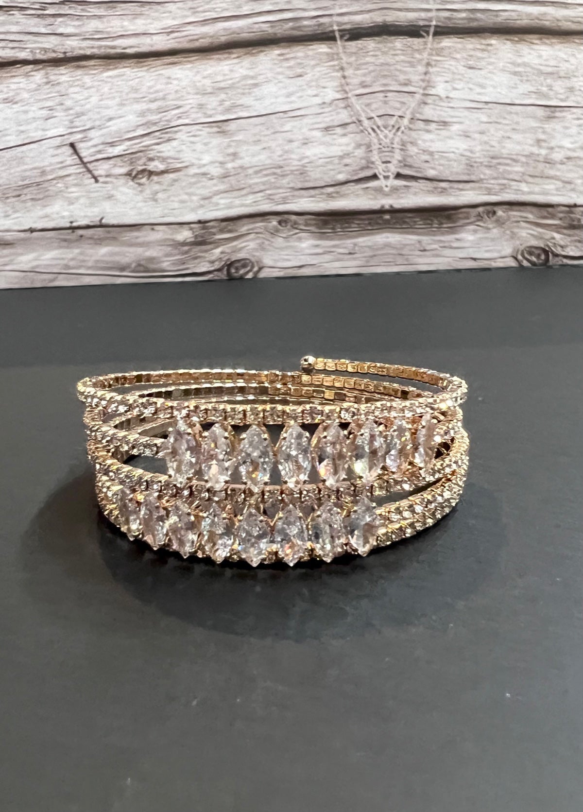 Calla Collection multi-layer fashion bracelet with versatile design, featuring mixed metal and beaded accents, stylish jewelry accessory.