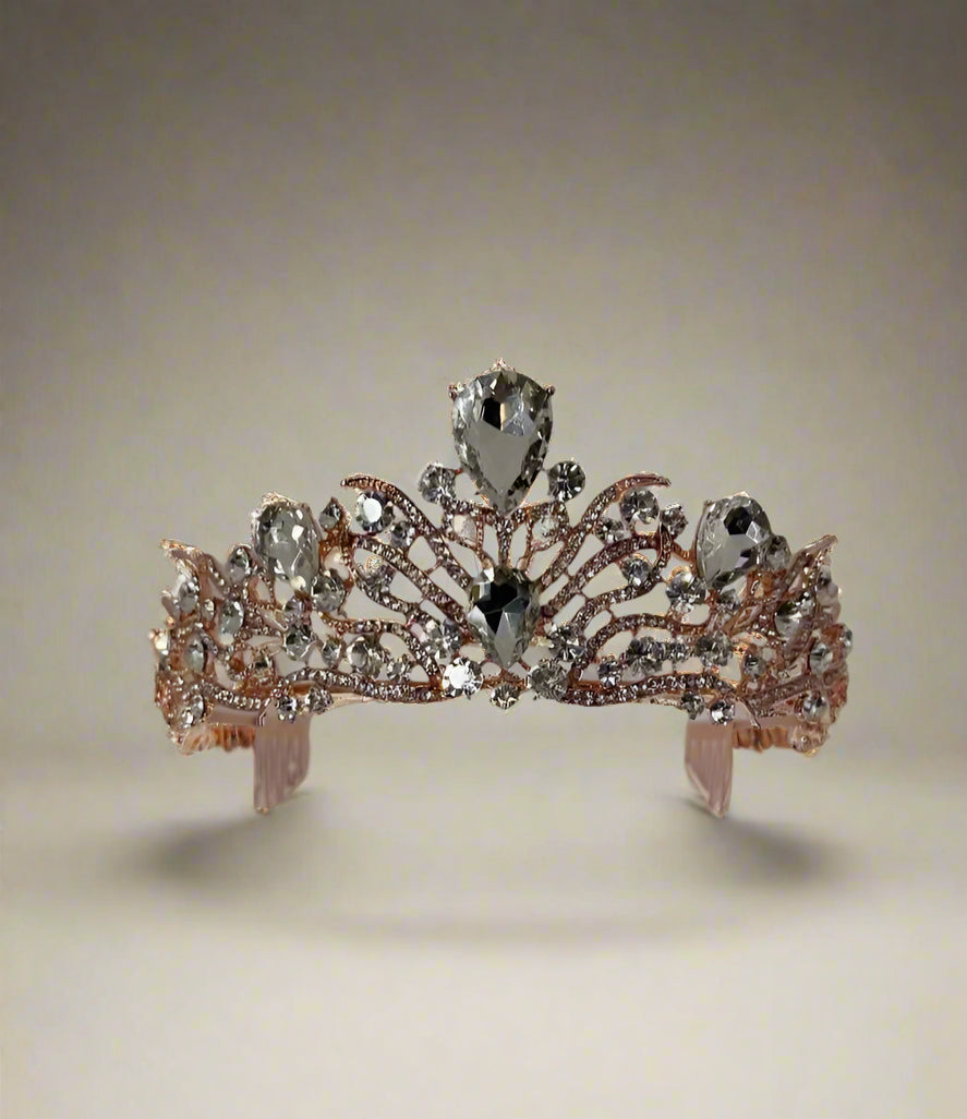 Calla Collection Tiara TR-41037 Luxury Big Center Stone Crown