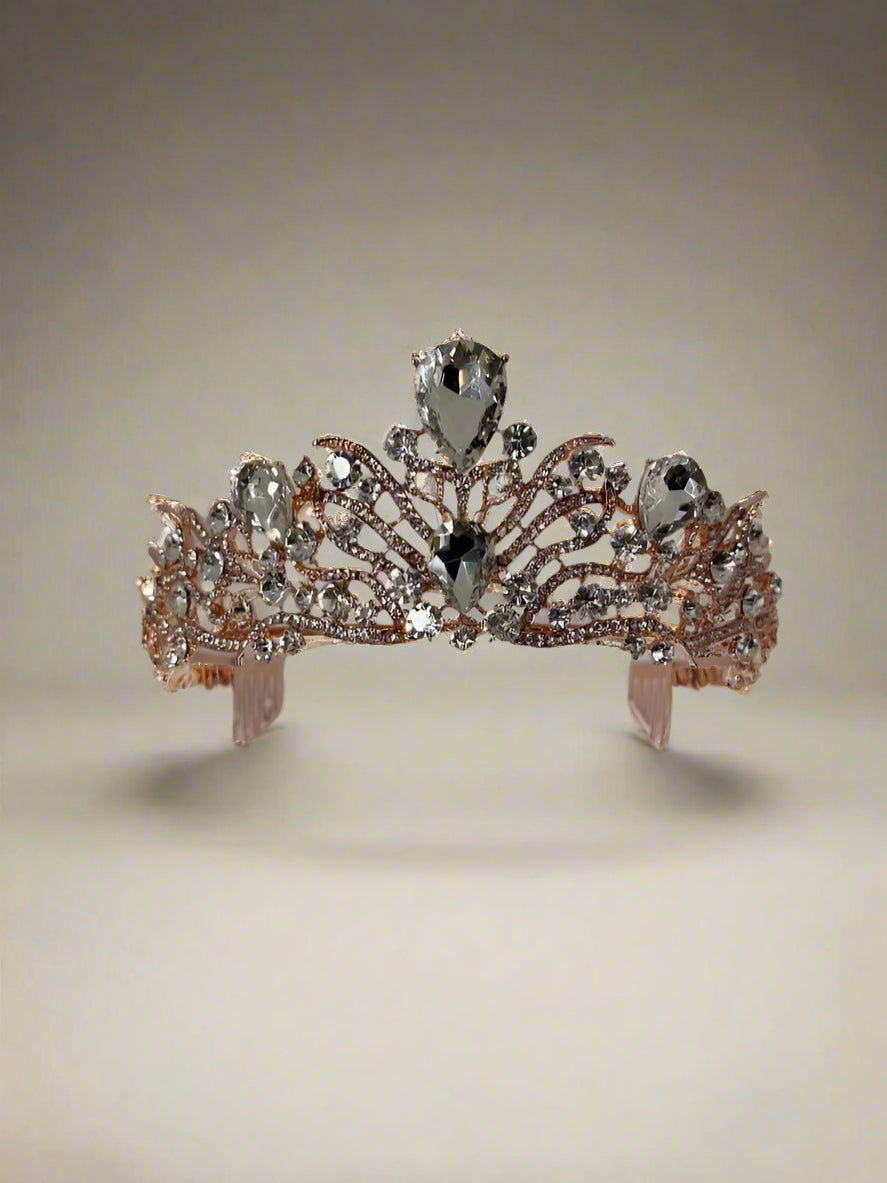 Calla Collection Tiara TR-41037 Luxury Big Center Stone Crown