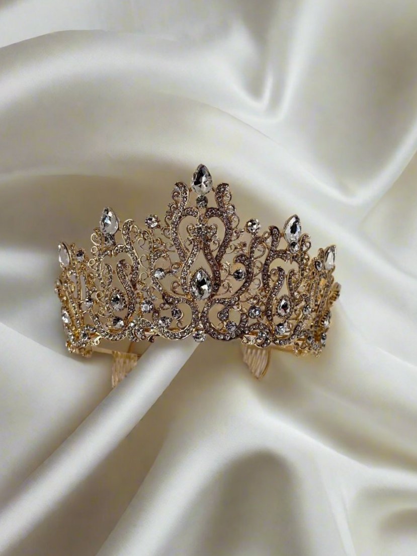 Calla Collection Tiara TR-934 Beautifully Crafted Glamour Crown