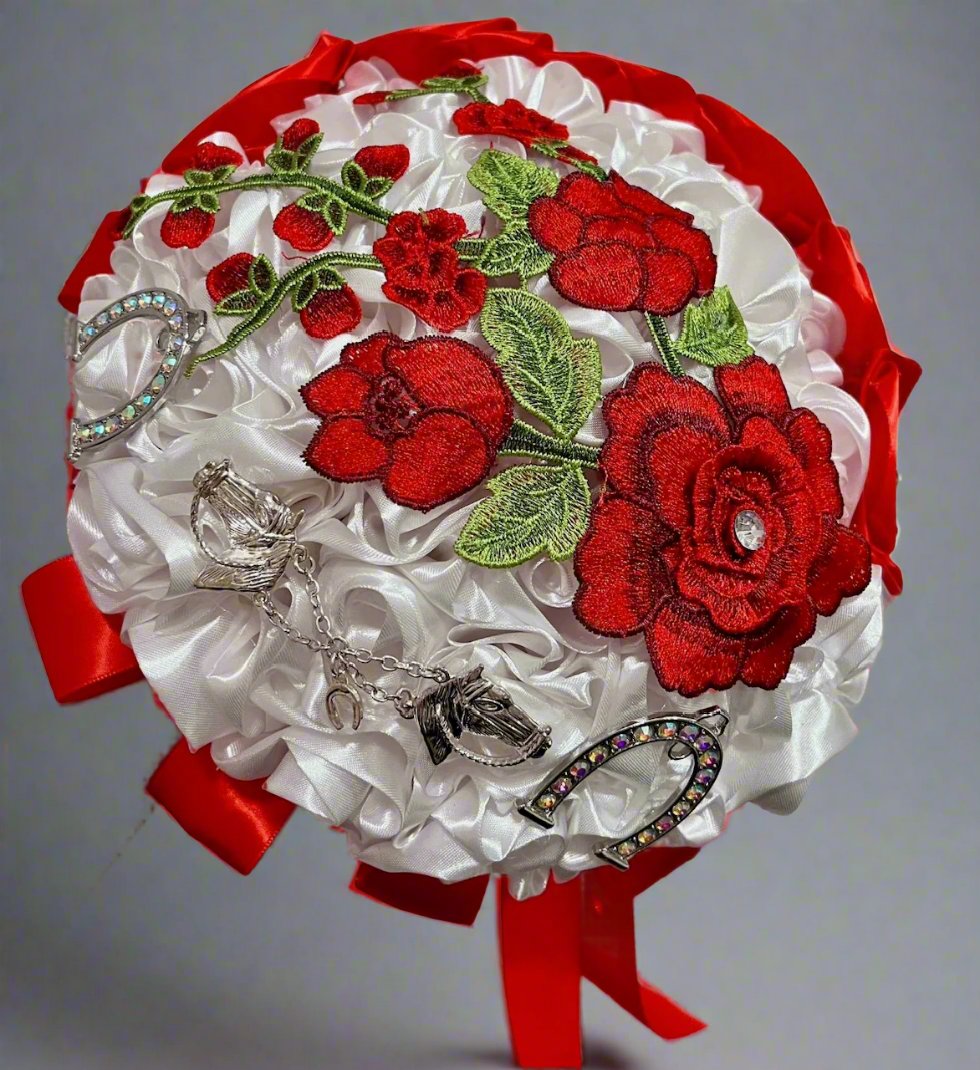 Premium artisan crafted cultural keepsake bouquet designed to coordinate with formal gala attire.