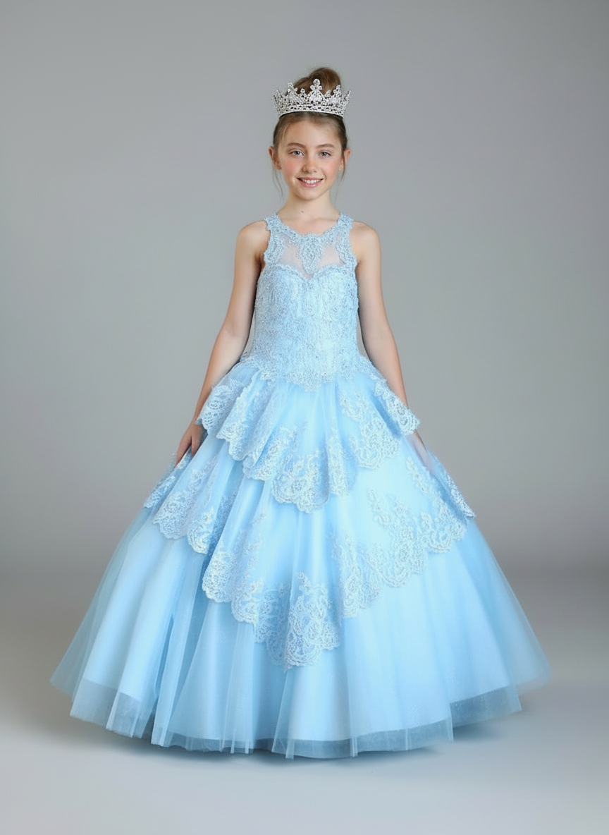 Calla Collection KY-224 mini quinceanera style ball gown with adjustable corset backing