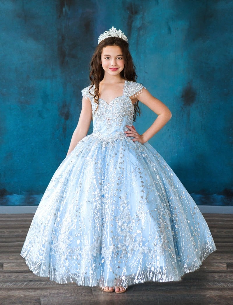Calla Collection KY-226 dress showing a round neckline and structured sleeveless bodic