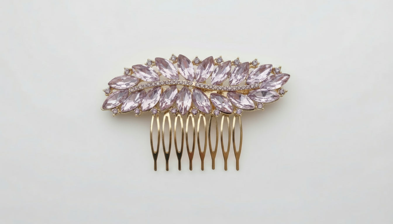 Calla Collection Hair Comb TR-41112 Flawless Polished Special Occasion Hair Comb
