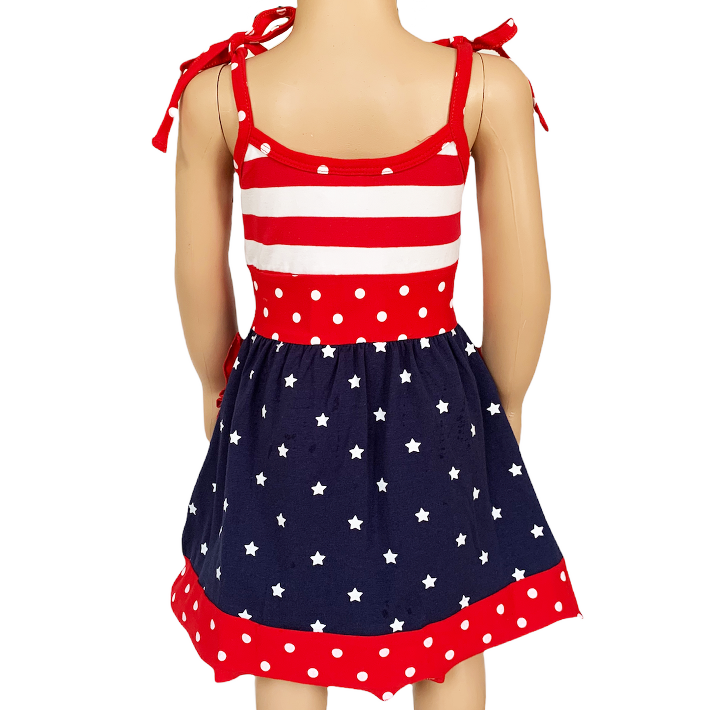 AL Limited Girls 4th of July Patriotic Red White and Blue Dress