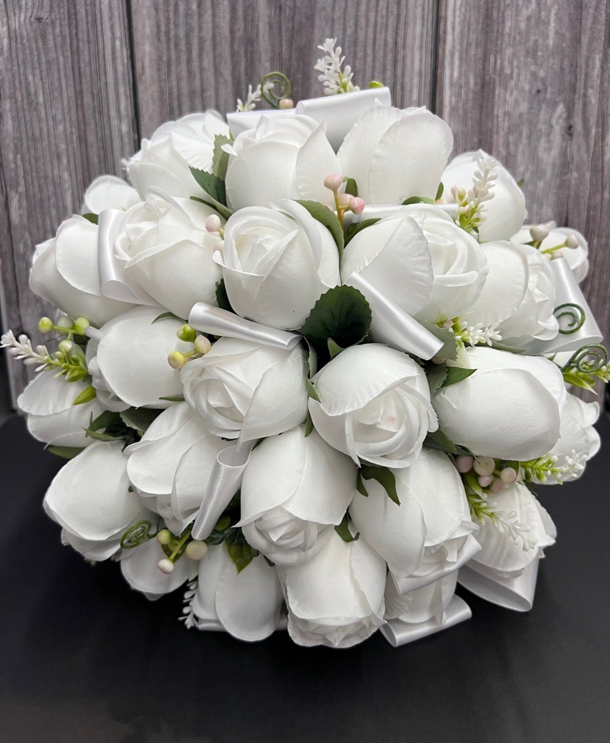 Calla Collection NATURAL FLOWER bouquet showcasing an organic look styled with premium lifelike fabric blossoms.