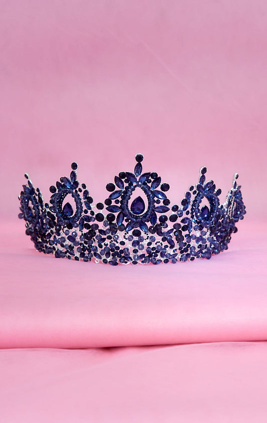 CallaCollection TR-962 navy jewelry piece with intricate design, showcasing elegant craftsmanship and stylish appearance.