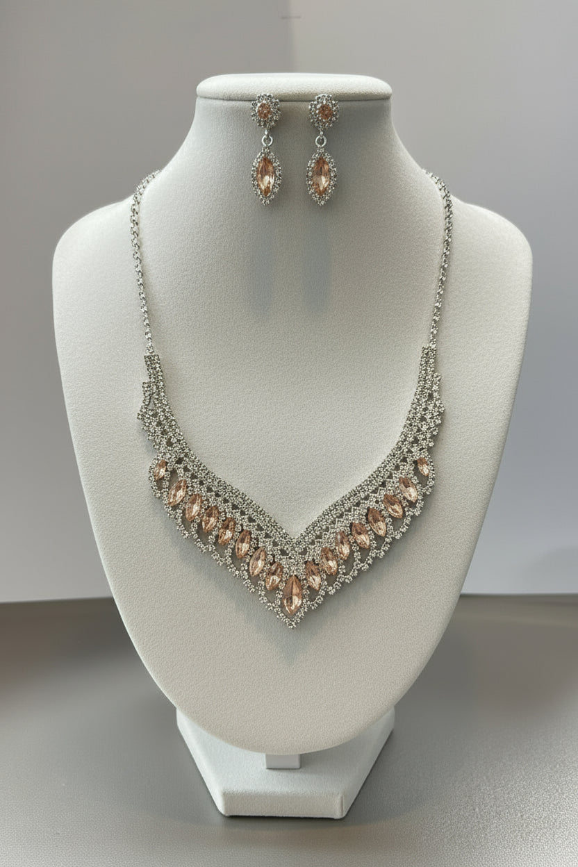 Calla Collection TR-20350 Formal Necklace & Earring Set