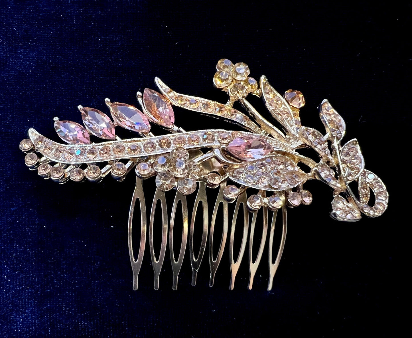 Calla Collection Hair Comb TR-40886 Sparkling Glamour Rhinestone Hair Comb