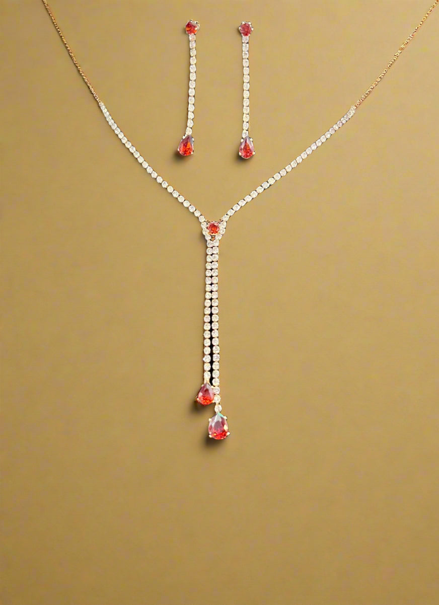 Calla Collection TR-22228 Stylish Dangling Pendant & Earring Set