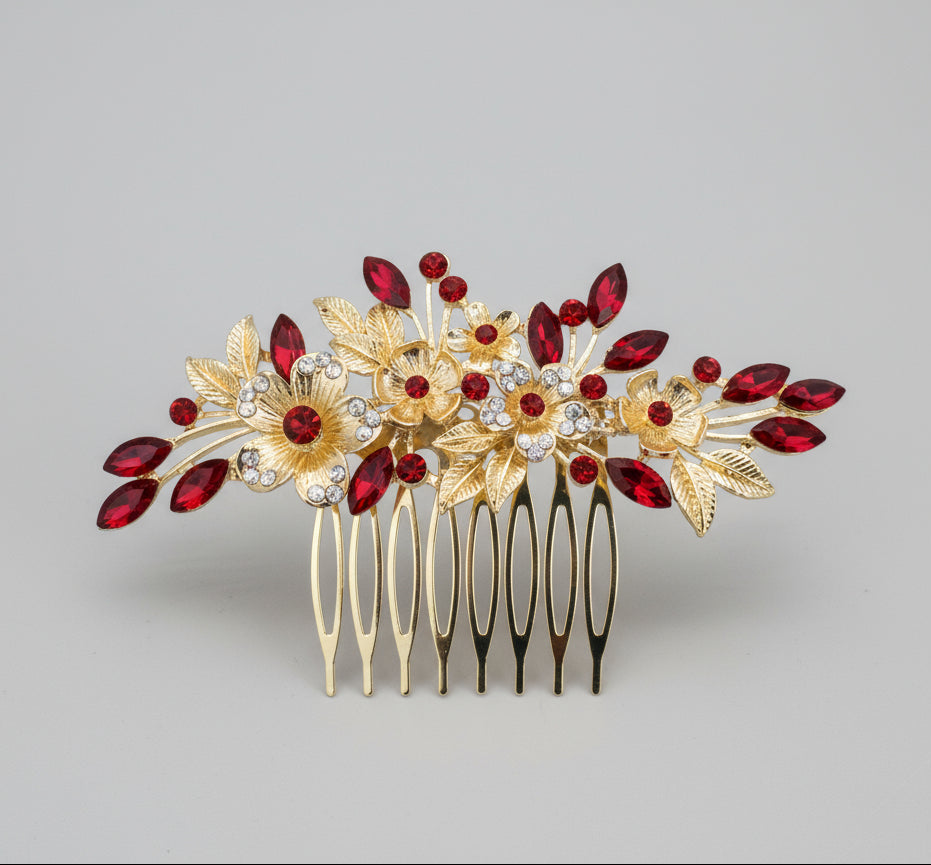 Calla Collection Hair Comb TR-0837 Stunning Elegant Rhinestone Hair Comb
