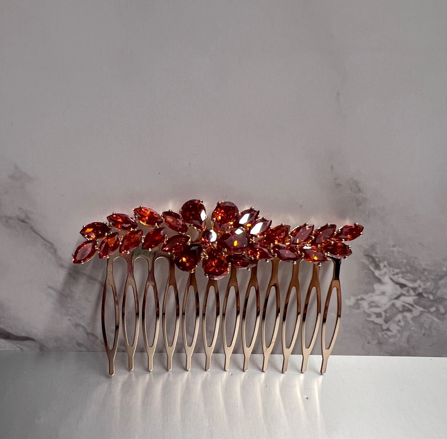 Calla Collection red jewelry piece from the TR-41334 collection, featuring intricate design and vibrant color.