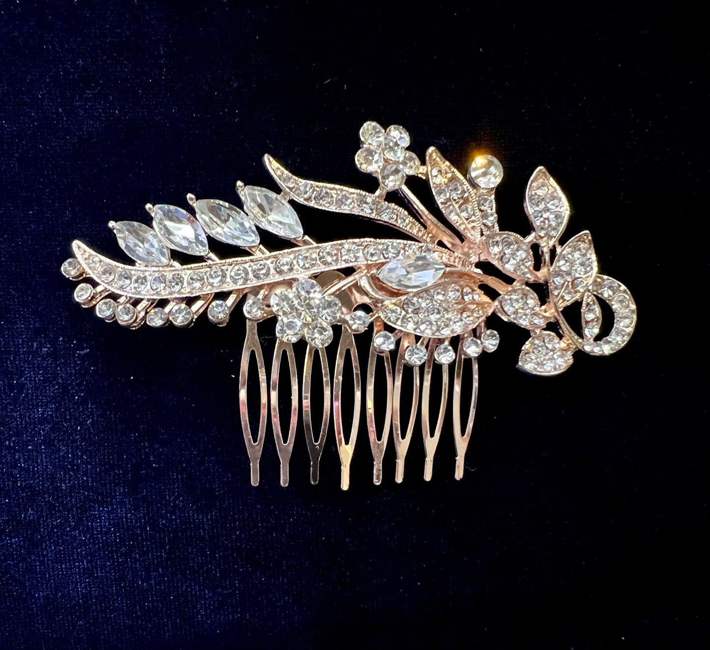 Calla Collection Hair Comb TR-40886 Sparkling Glamour Rhinestone Hair Comb