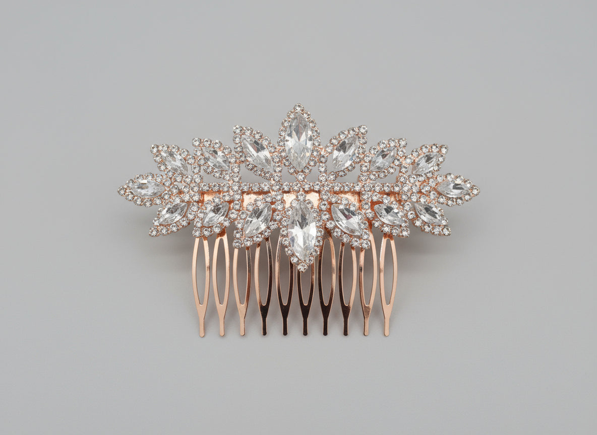 Calla Collection Hair Comb TR-40676 Elegant Sophisticated Rhinestone Hair Comb