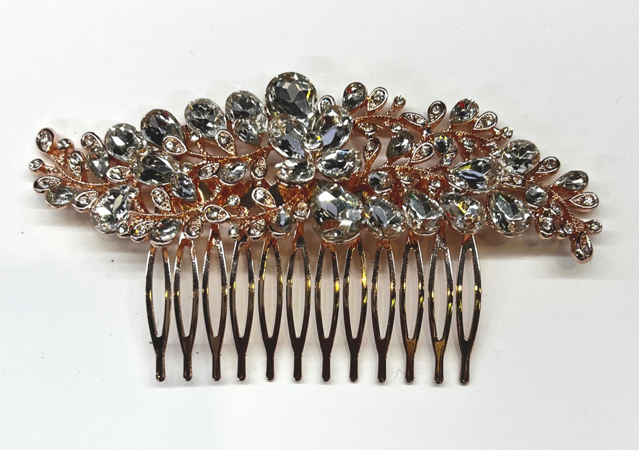 Calla Collection Hair Comb TR-41010 Secure Fit Sparkling Rhinestone Hair Comb